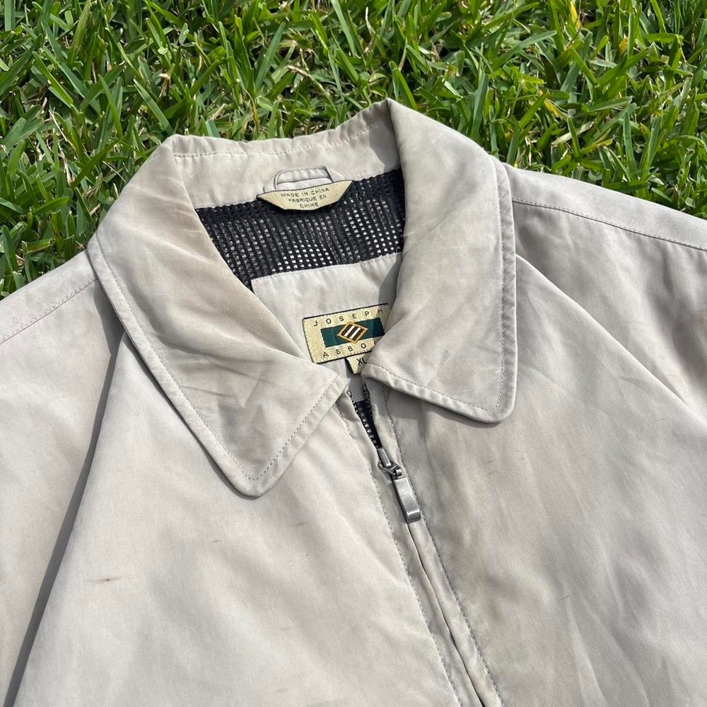 Joseph Abboud Tan Bomber Jacket with Zipper Front